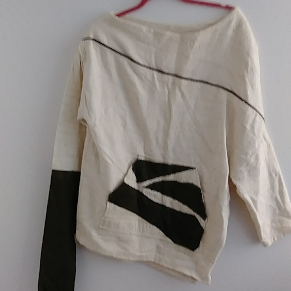 Cream colored and brown Tunic, size small